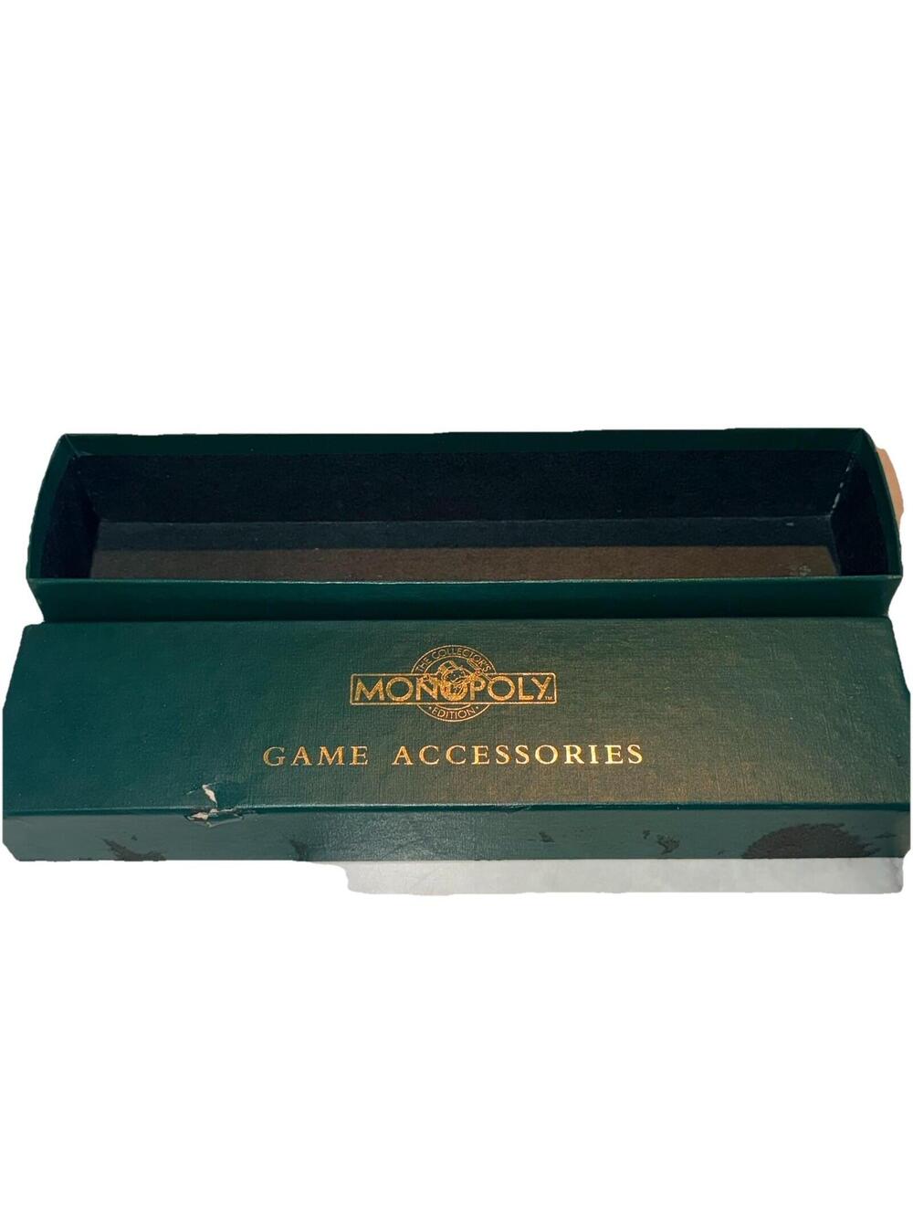 Franklin Mint Monopoly Collectors Edition 1991 Green Game Accessories Box ONLY